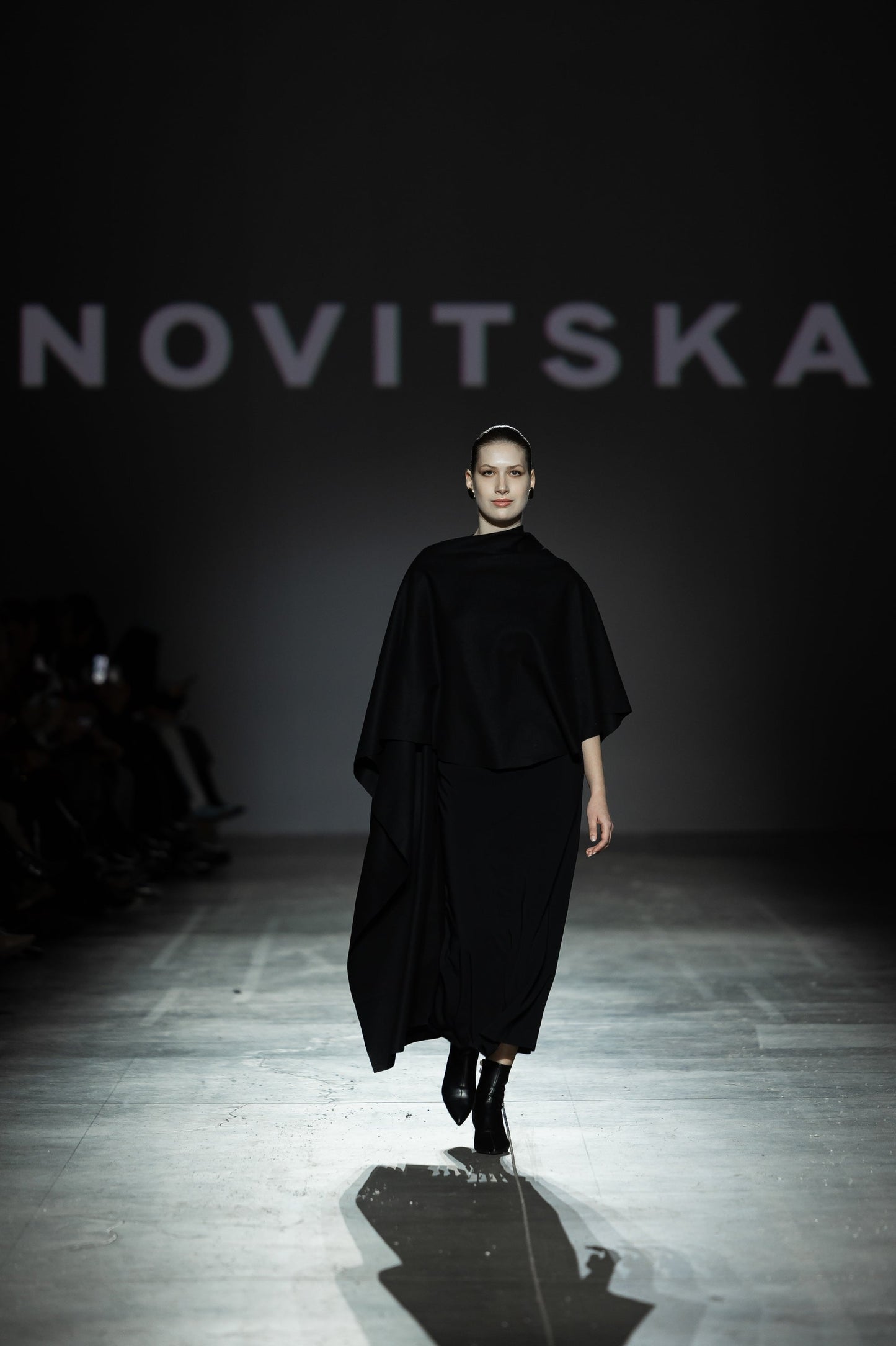 Black Cashmere Cape NOVITSKA