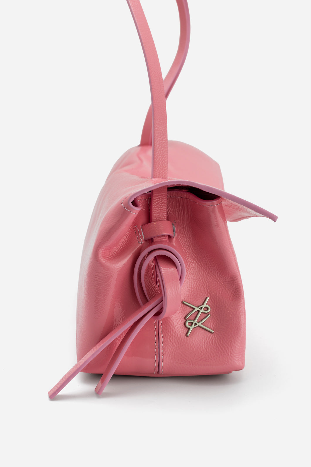 REBECCA BAGUETTE 29 PINK PATENT LEATHER BAG KACHOROVSKA
