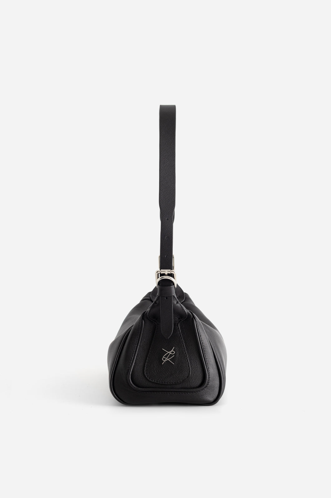 YANA BAG 27 BLACK TEXTURED BAG /SILVER/ KACHOROVSKA