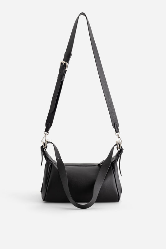 YANA BAG 27 BLACK TEXTURED BAG /SILVER/ KACHOROVSKA