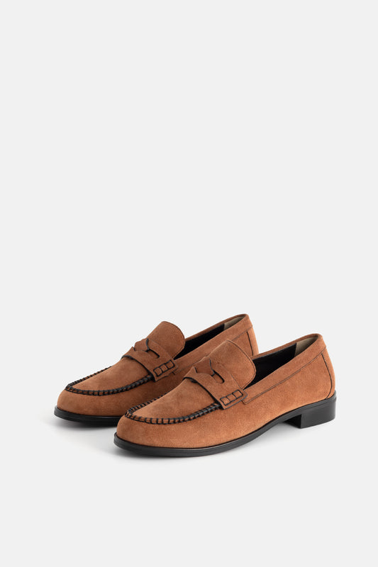 DUCKY BROWN SUEDE LOAFERS KACHOROVSKA