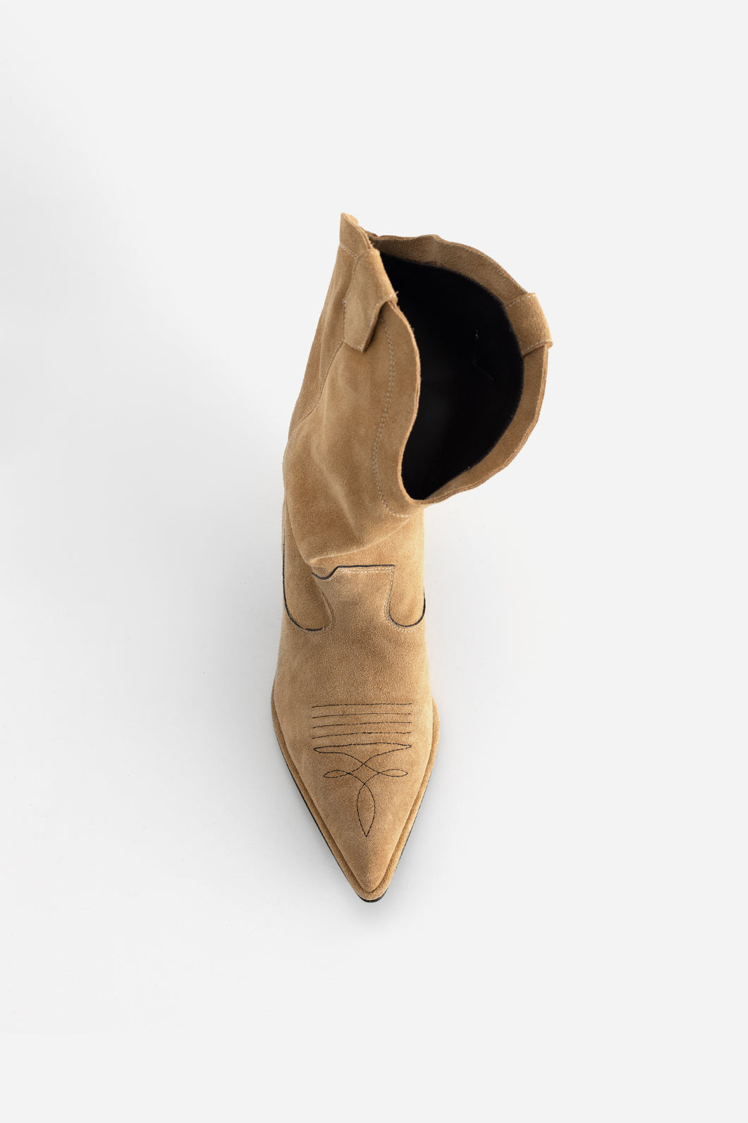 GWEN BEIGE SUEDE COWBOY BOOTS KACHOROVSKA