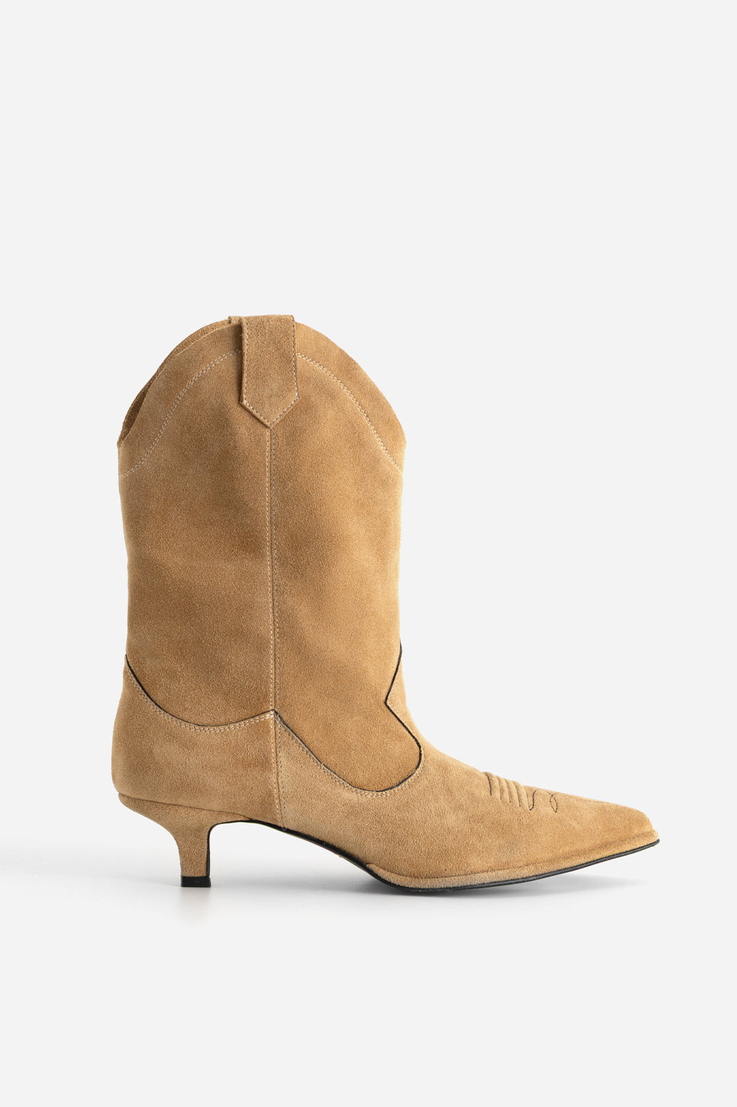 GWEN BEIGE SUEDE COWBOY BOOTS KACHOROVSKA