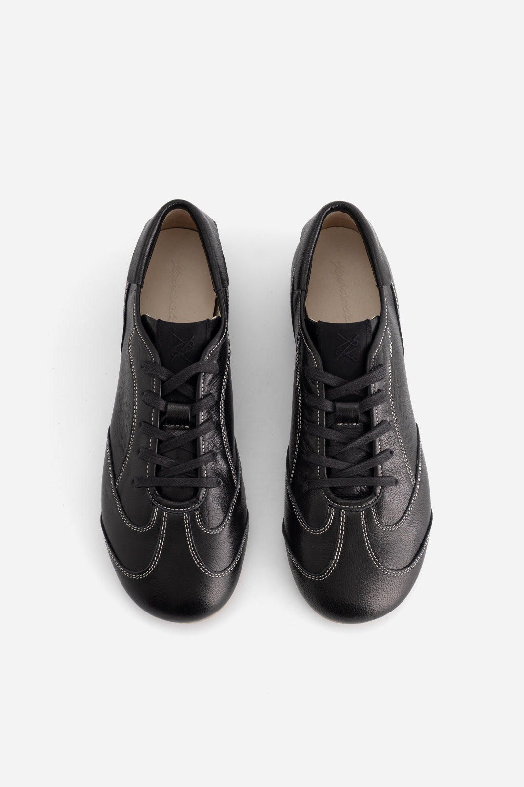 BOWLEY BLACK LEATHER SNEAKERS KACHOROVSKA