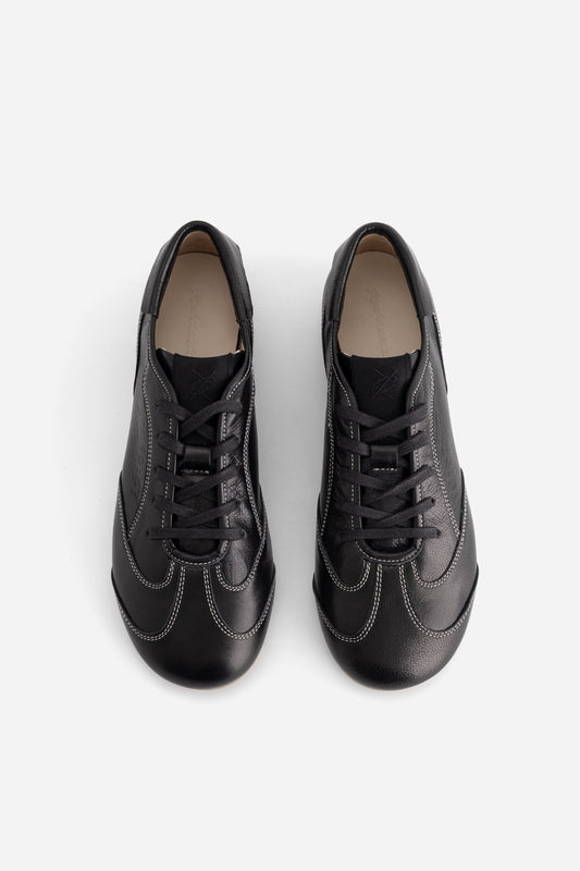 BOWLEY BLACK LEATHER SNEAKERS KACHOROVSKA