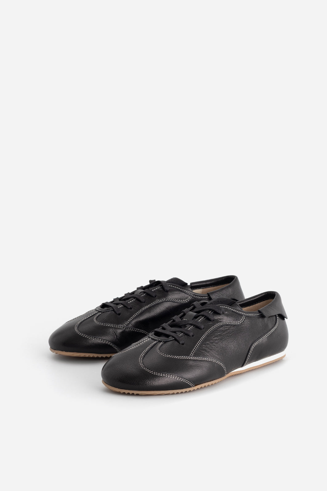 BOWLEY BLACK LEATHER SNEAKERS KACHOROVSKA