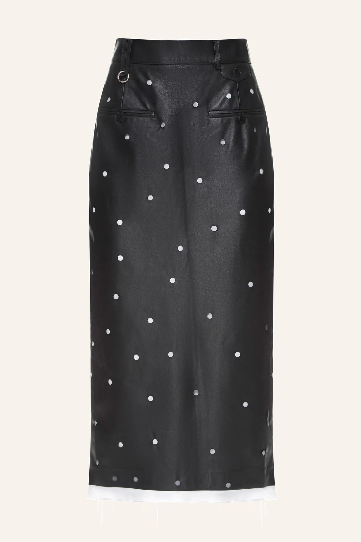 PERFORATION LEATHER SKIRT  KATERINA KVIT