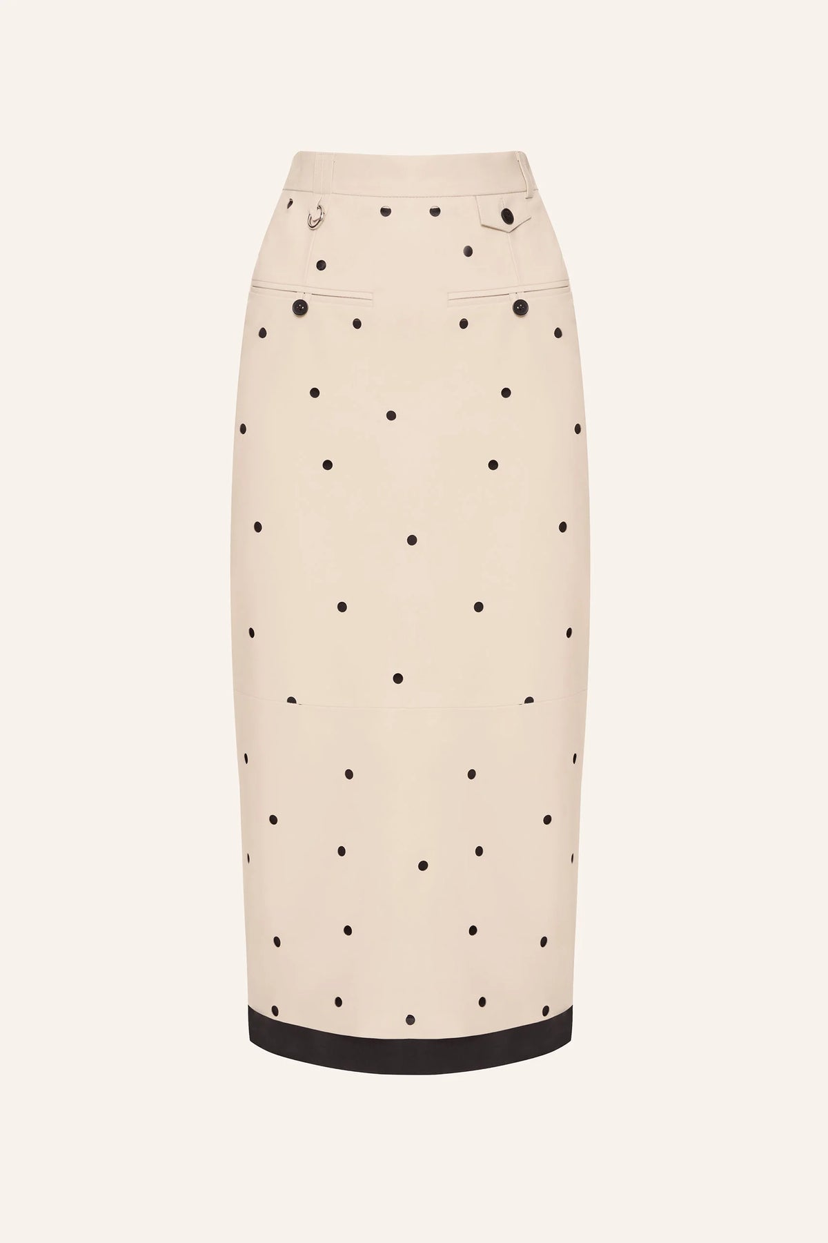 PERFORATION LEATHER SKIRT  KATERINA KVIT