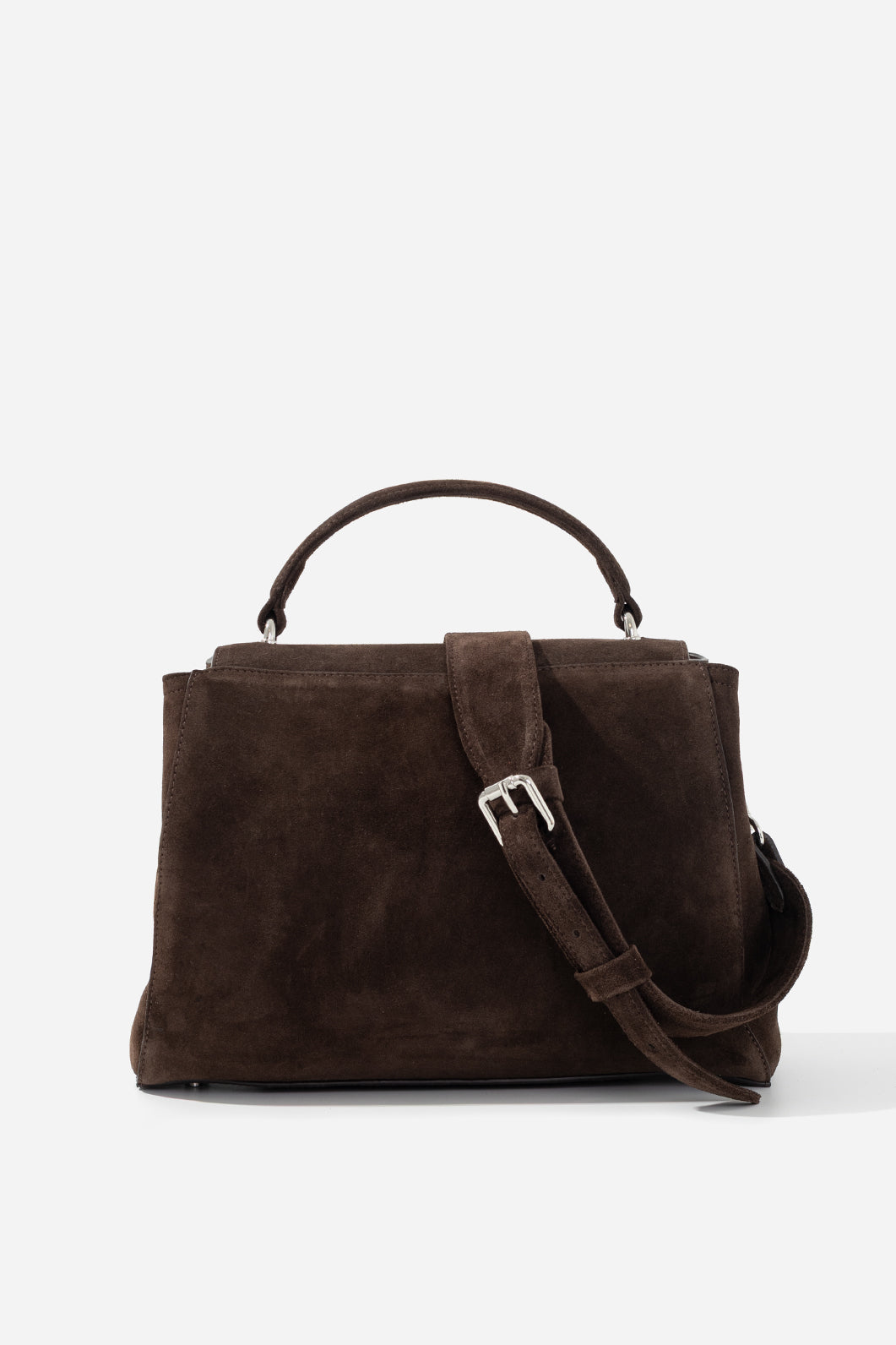 ERNA SOFT bag dark brown suede KACHOROVSKA