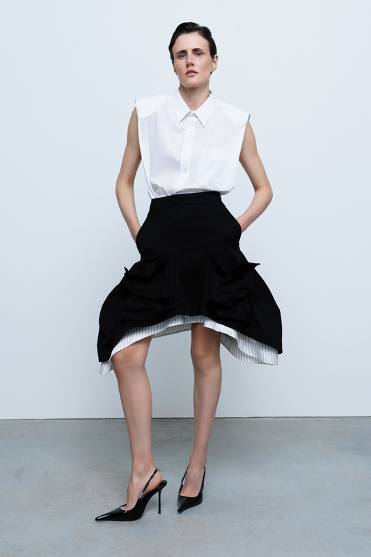 SKIRT #05 — Asymmetrical Midi Skirt GUDU