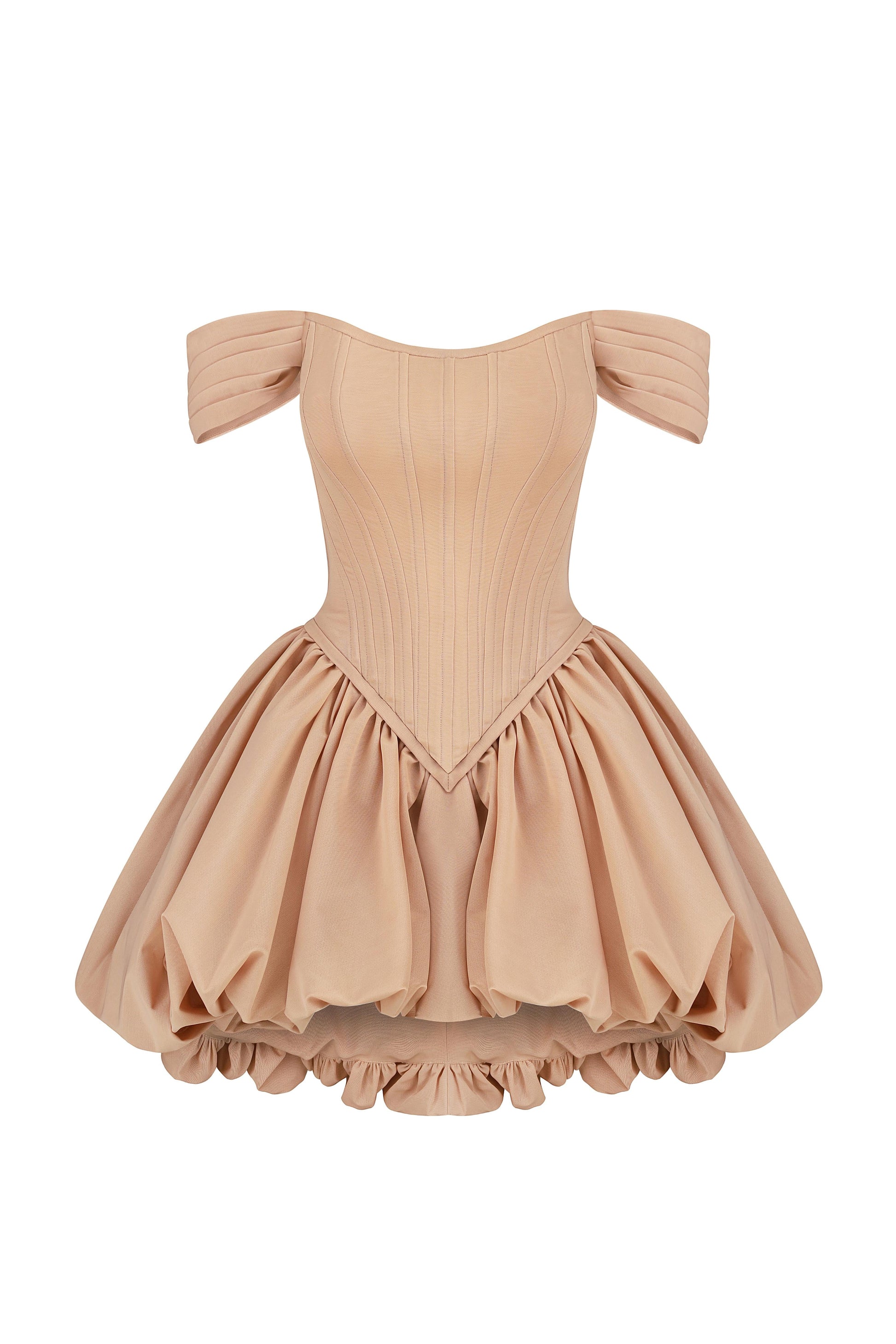 puffy dress with corset Ball Gown Organza Dresses Sweetheart Corset With Puffy Sleeves