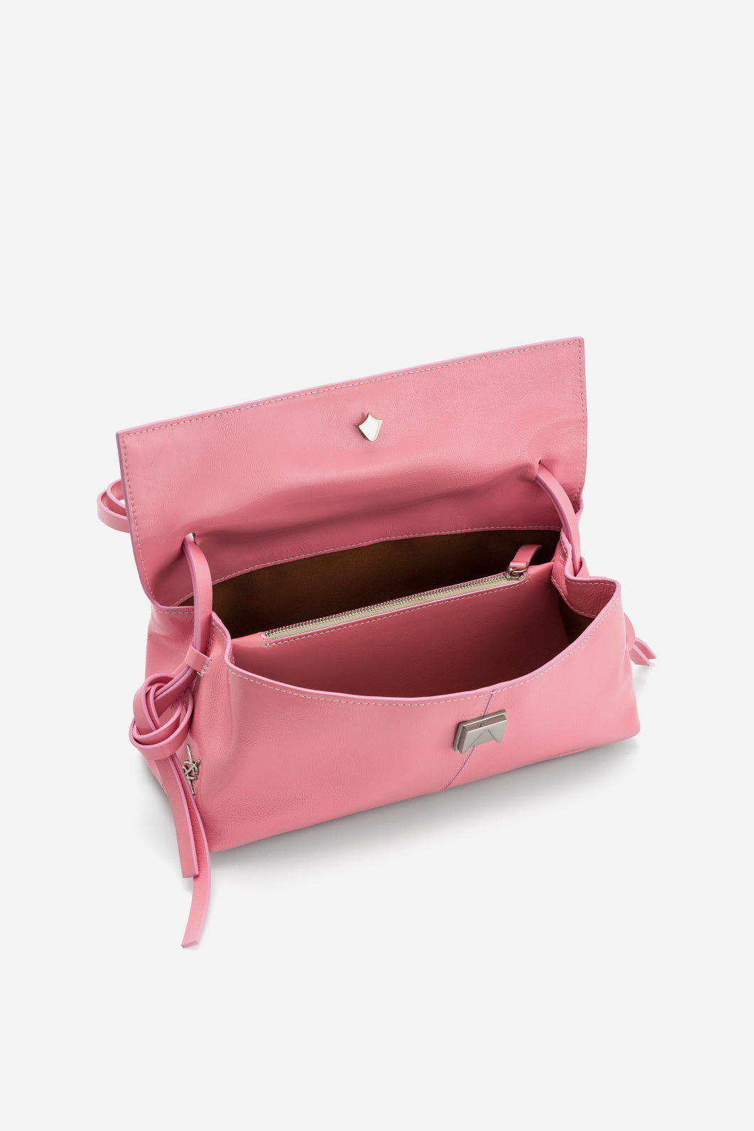 REBECCA BAGUETTE 29 PINK PATENT LEATHER BAG KACHOROVSKA