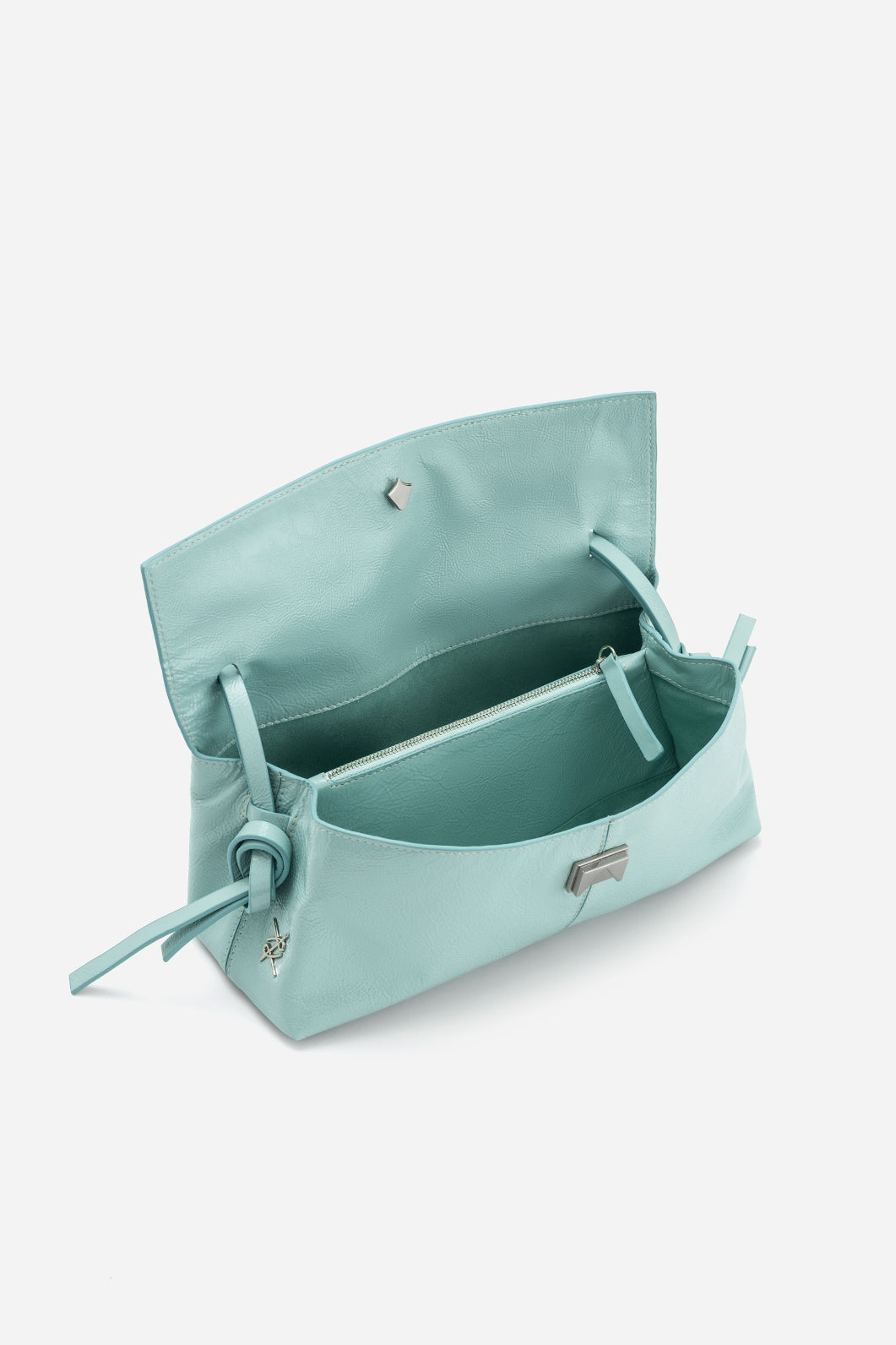 REBECCA BAGUETTE 29 TURQUOISE LEATHER BAG KACHOROVSKA