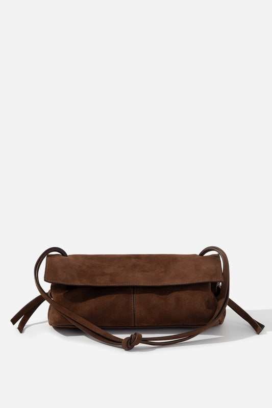 REBECCA BAGUETTE 29 BROWN NUBUCK BAG KACHOROVSKA