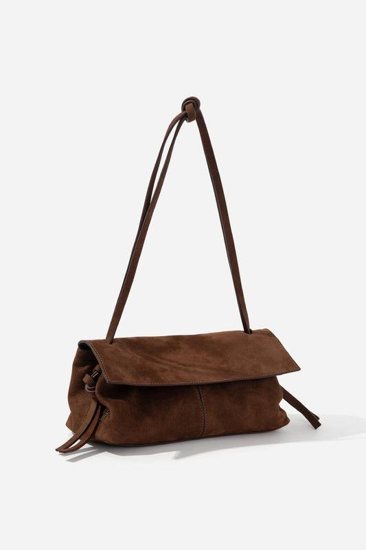 REBECCA BAGUETTE 29 BROWN NUBUCK BAG KACHOROVSKA
