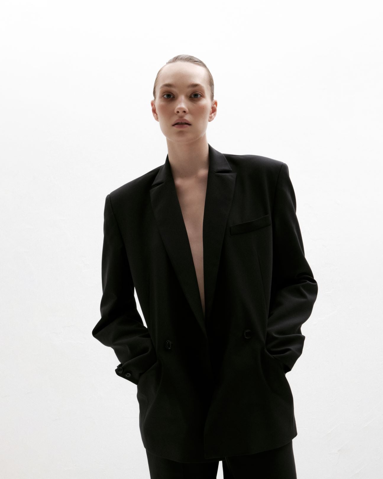 Oversized boyfriend double breasted jacket NOVITSKA