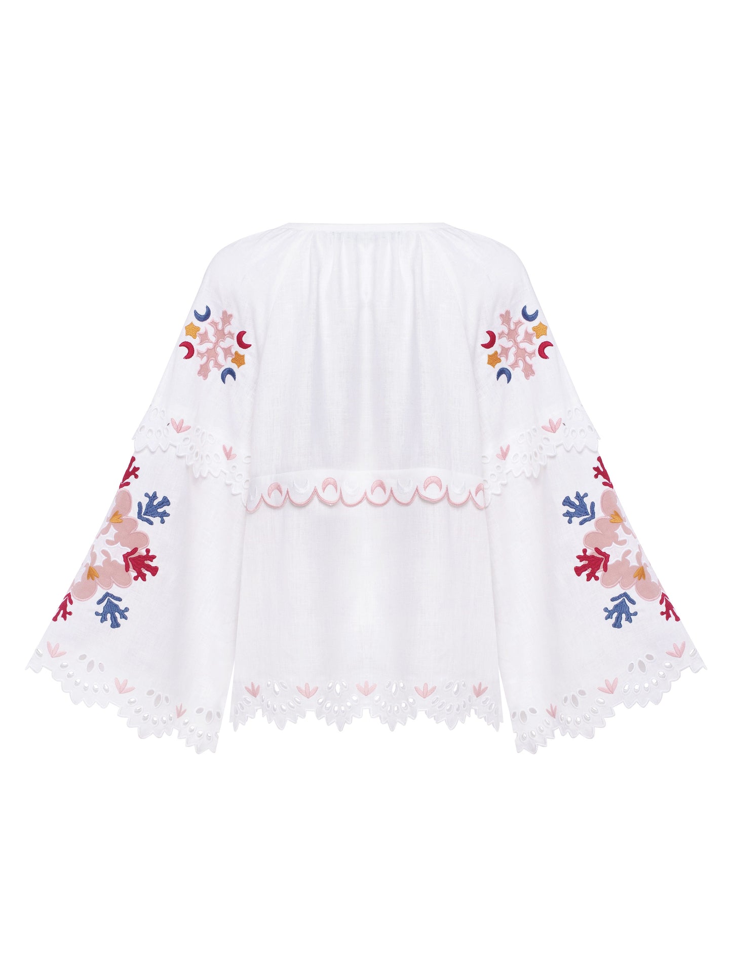 White embroidered linen blouse Horytsvit ETNODIM
