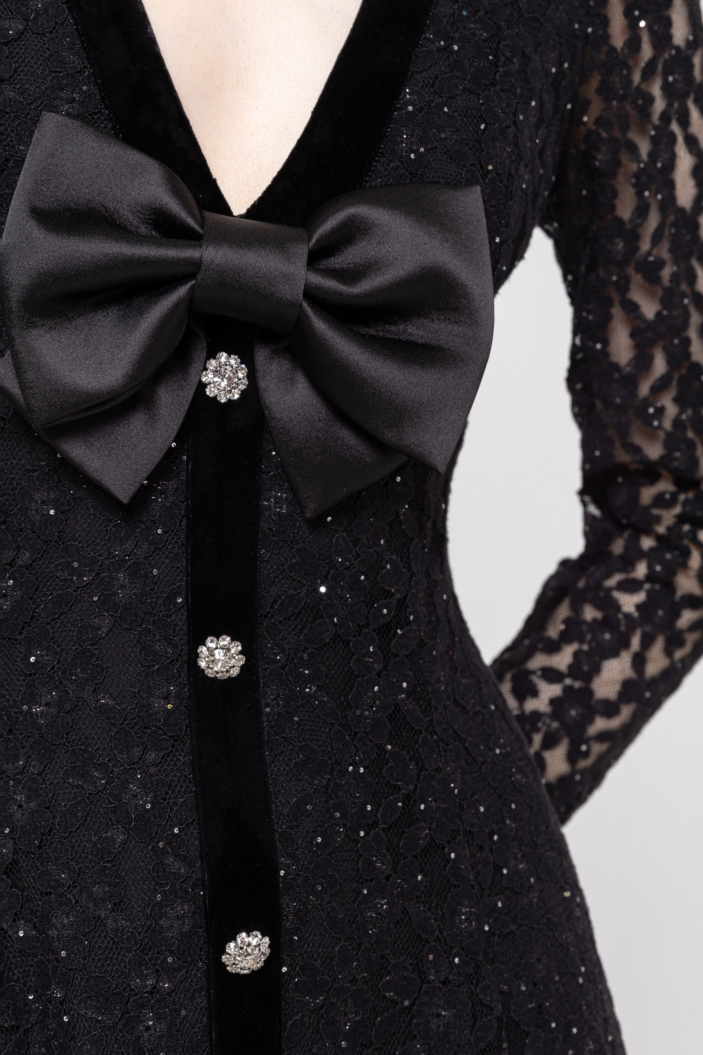 Crystal-embellished lace midi dress NISSA