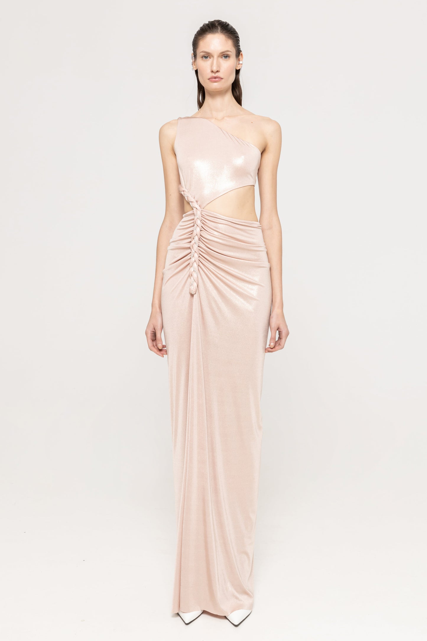 Open-back ruched maxi dress NISSA