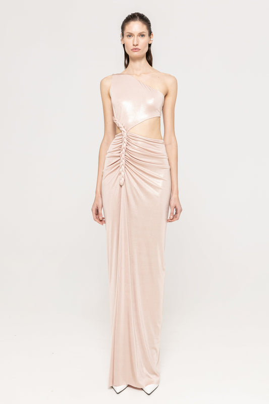 Open-back ruched maxi dress NISSA