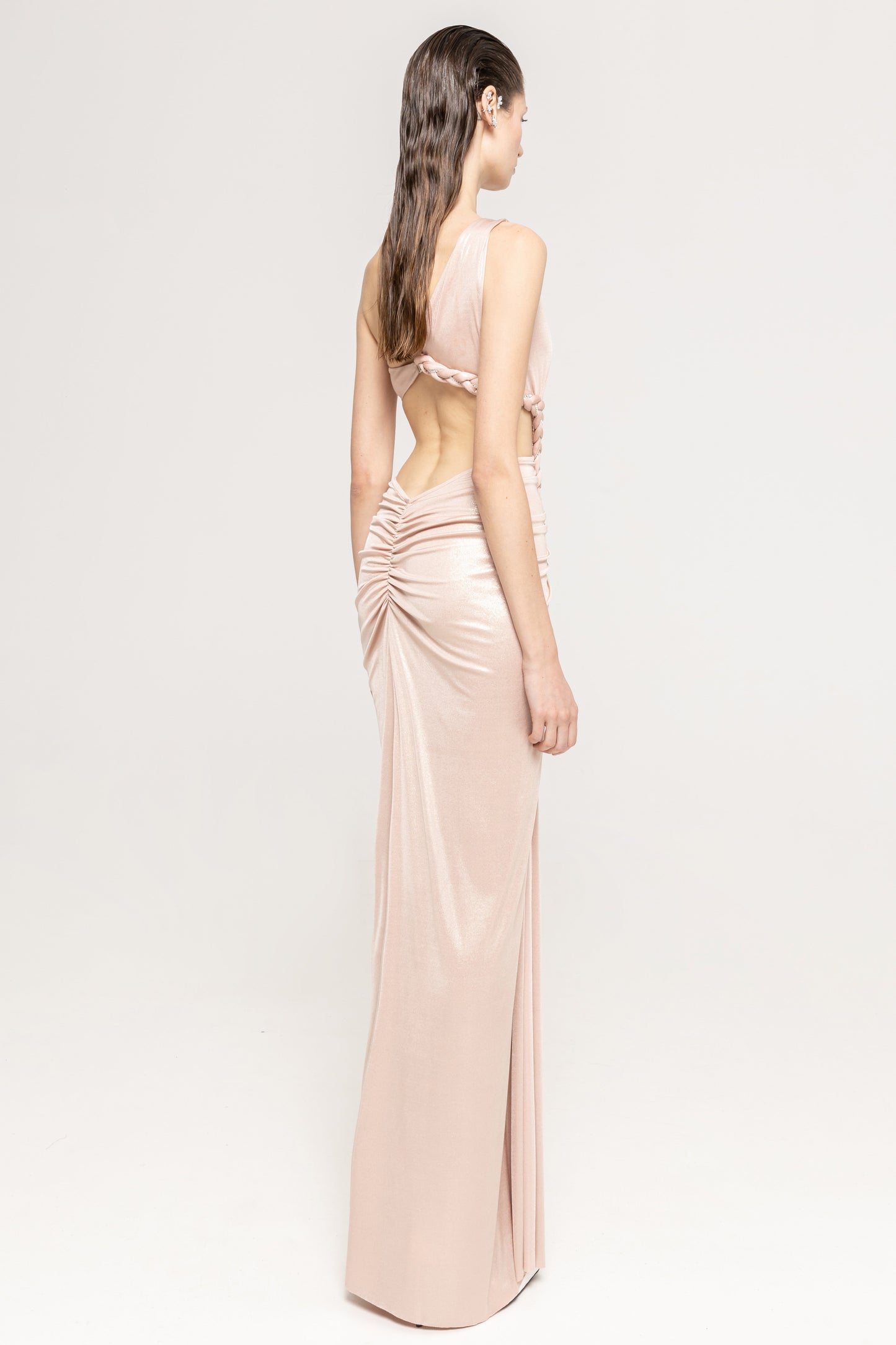 Open-back ruched maxi dress NISSA