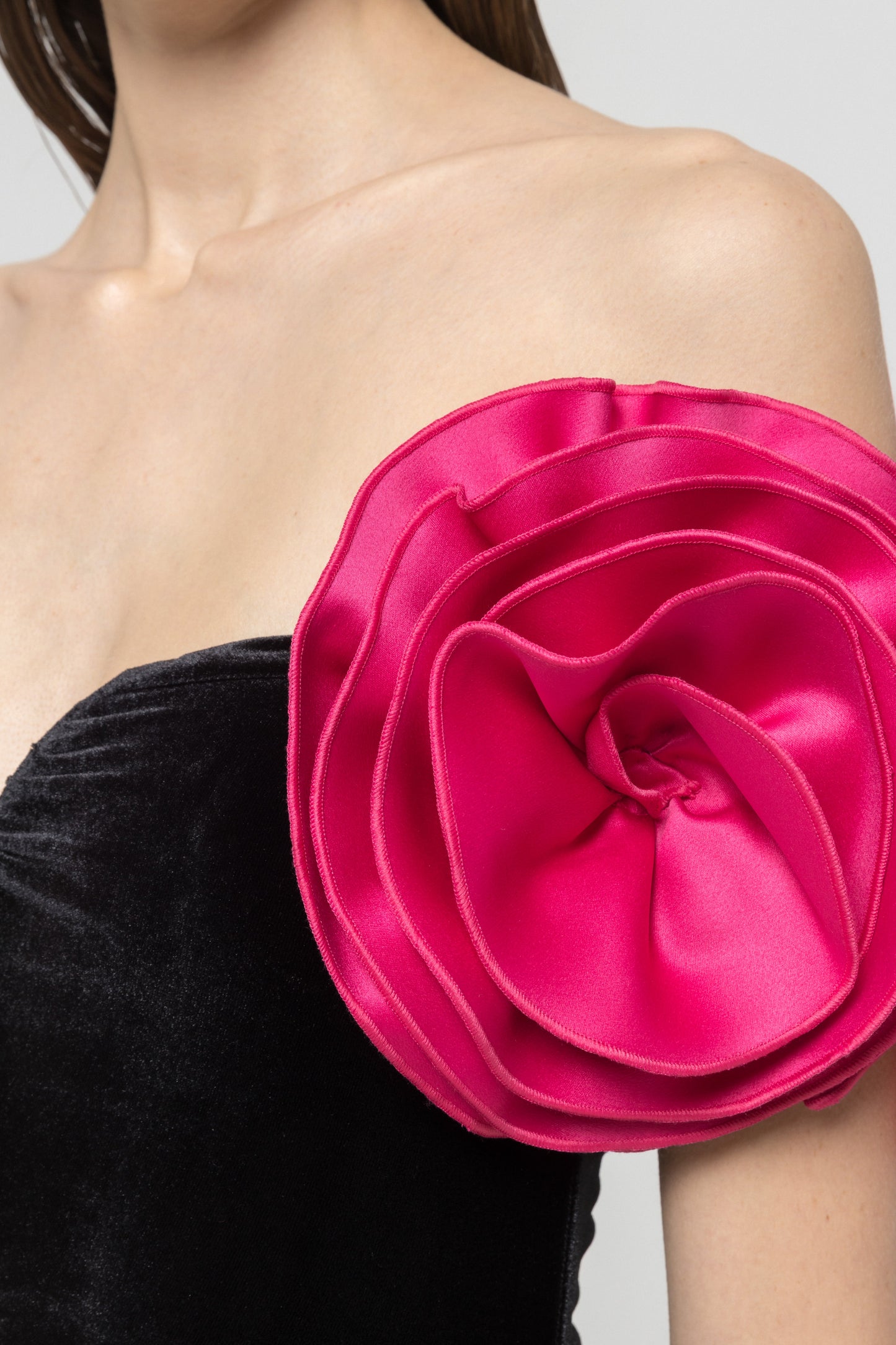 Floral-detail velvet midi dress NISSA