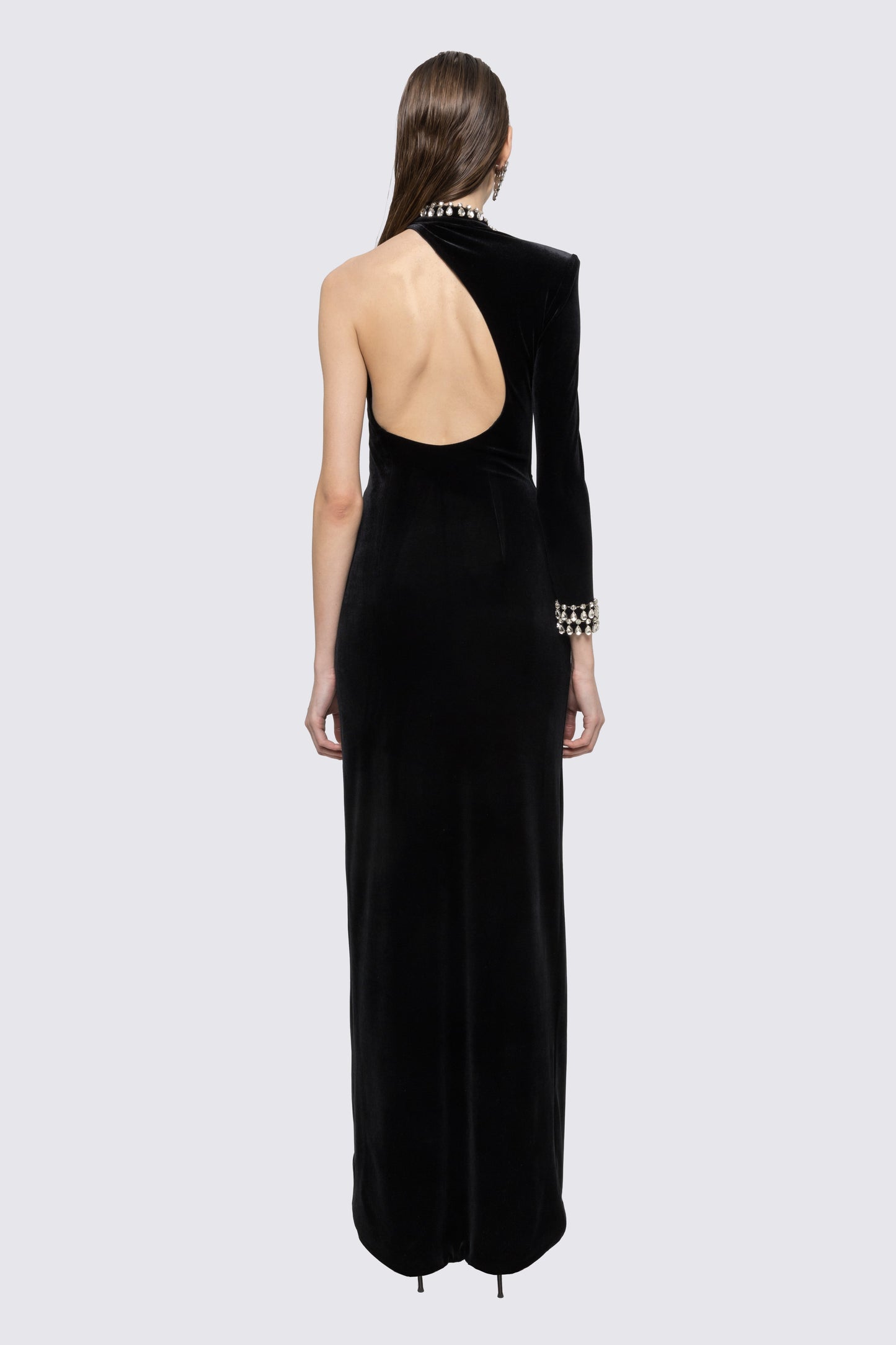 Backless velvet maxi dress NISSA
