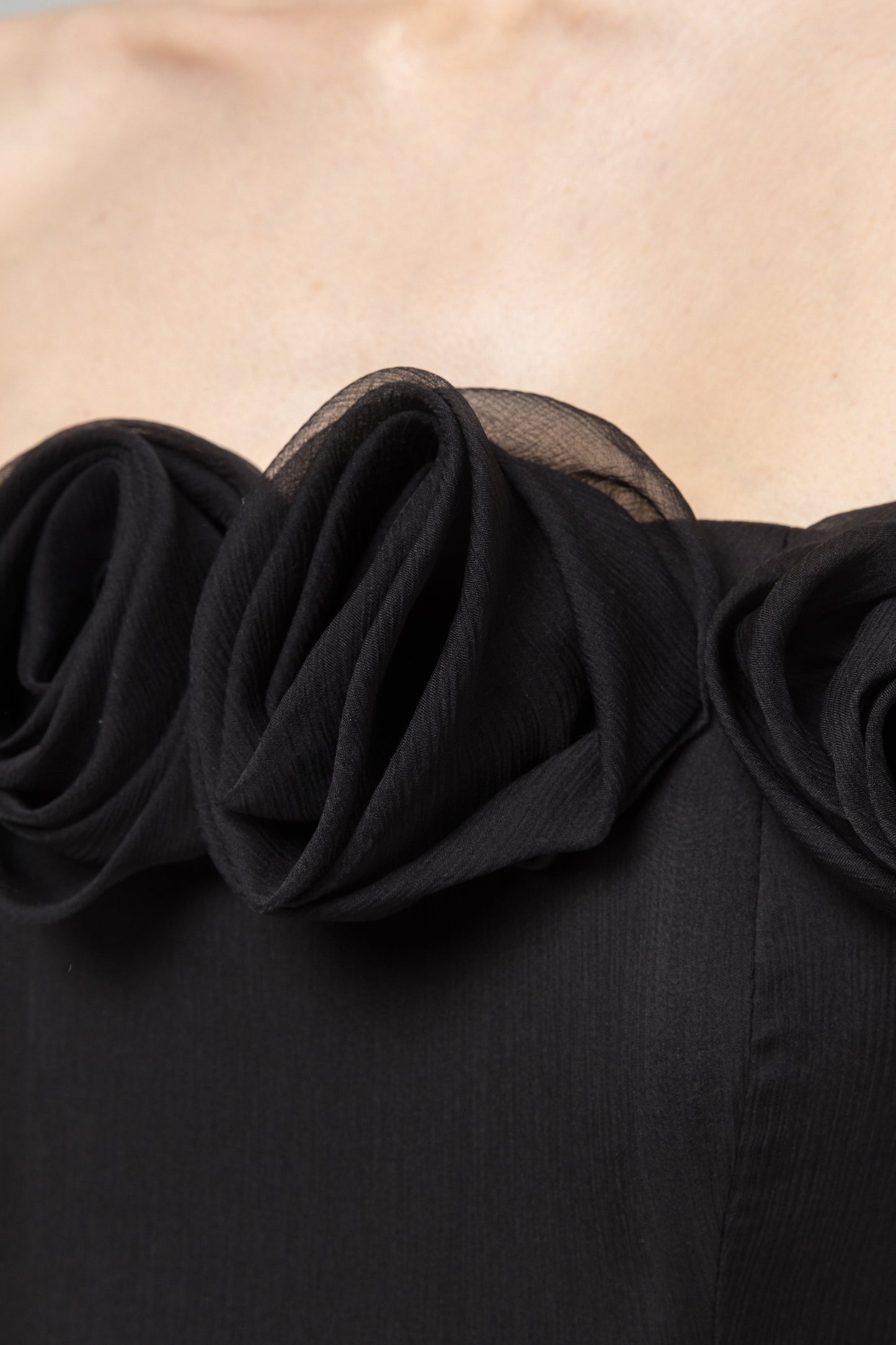 Floral-appliqué silk maxi dress NISSA