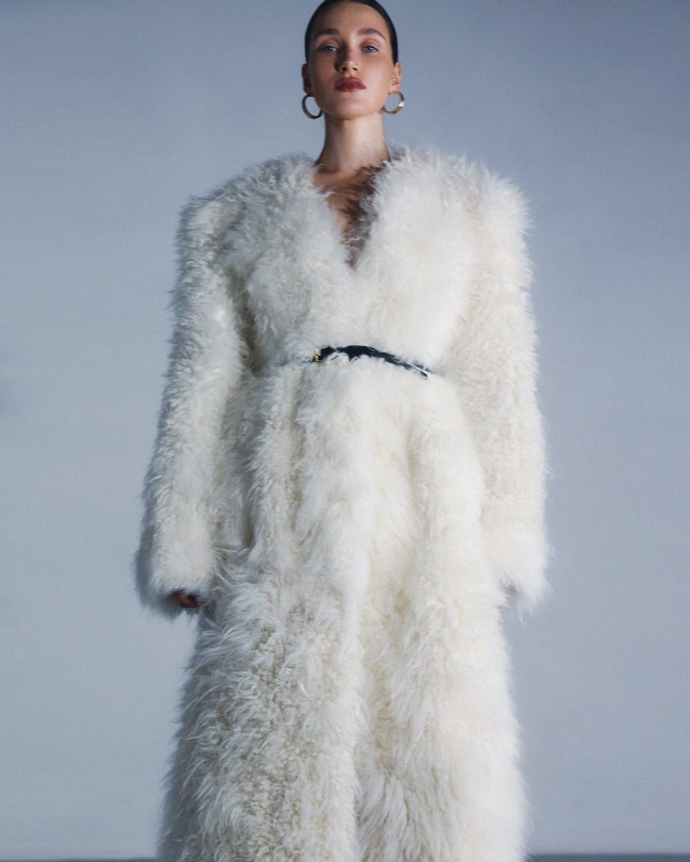 LONG FUR COAT KATERINA KVIT