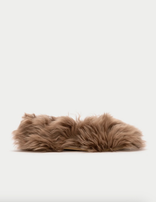 Fur-Fur Ballerinas Caramel Long HVOYA