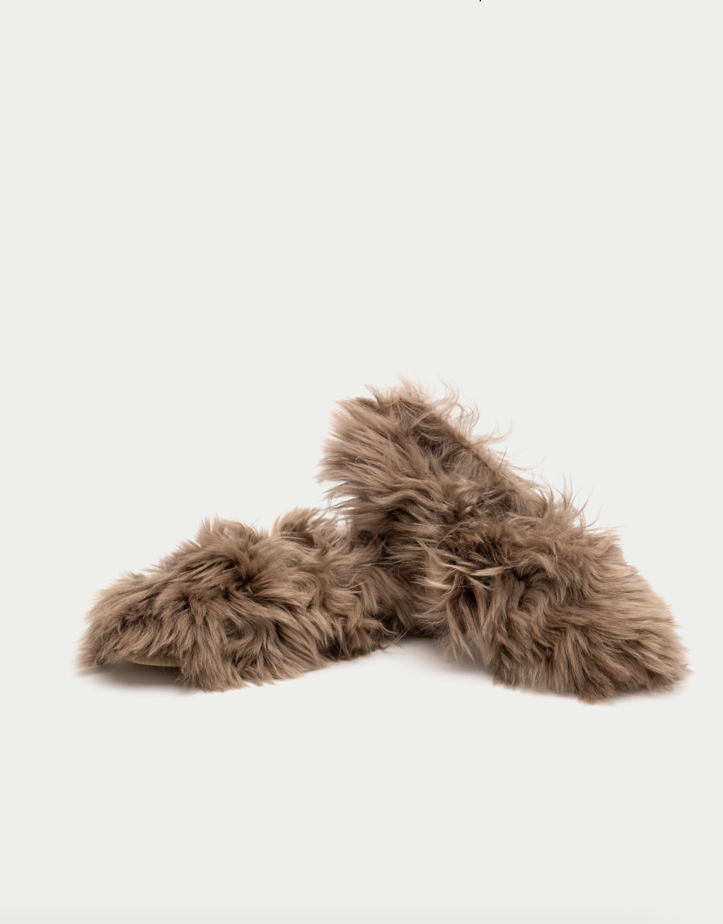 Fur-Fur Ballerinas Caramel Long HVOYA