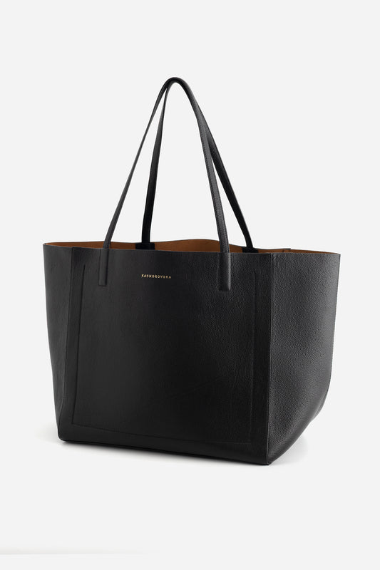 SARAH TEXTURED BLACK SHOPPER KACHOROVSKA