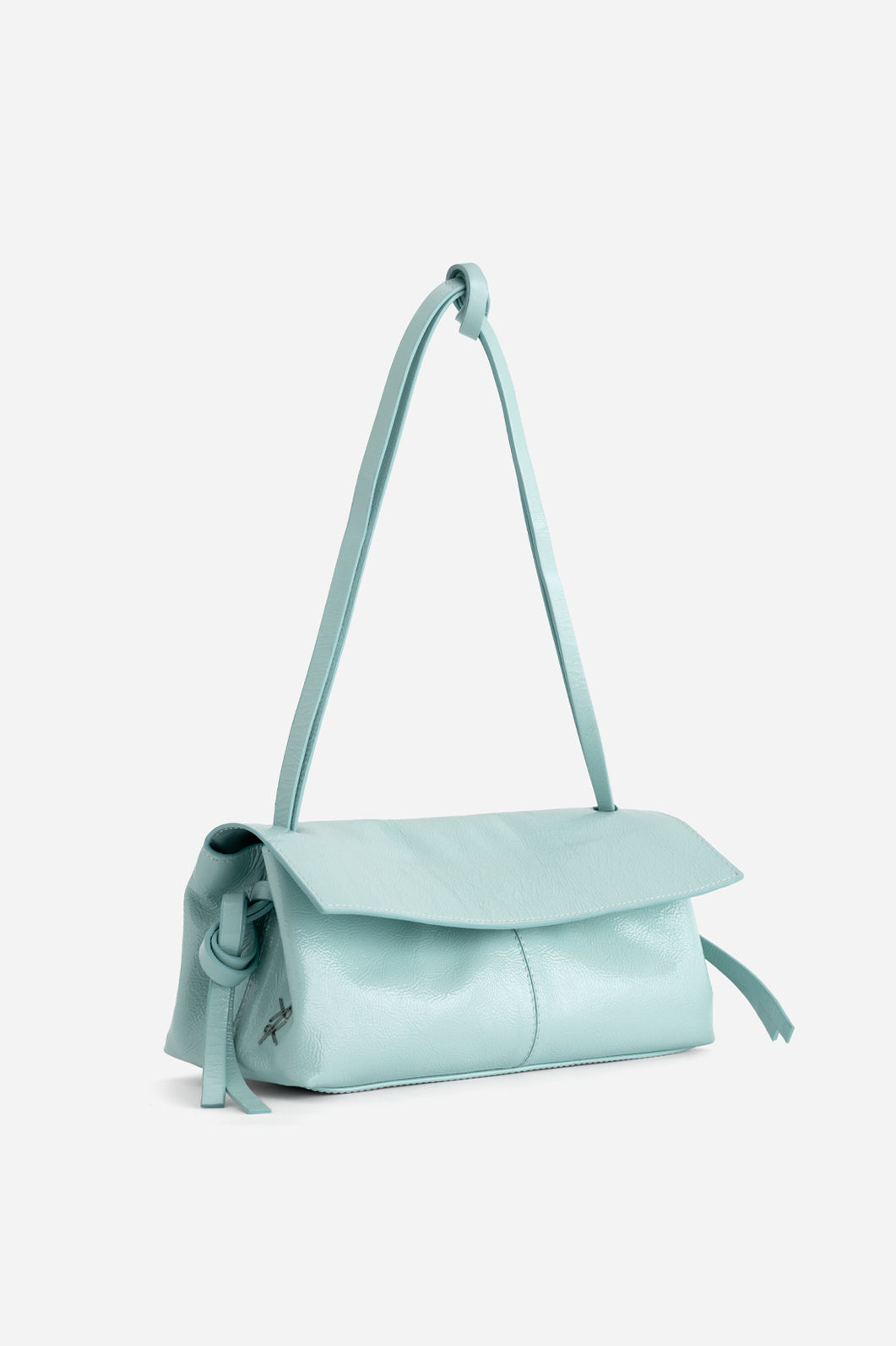 REBECCA BAGUETTE 29 TURQUOISE LEATHER BAG KACHOROVSKA