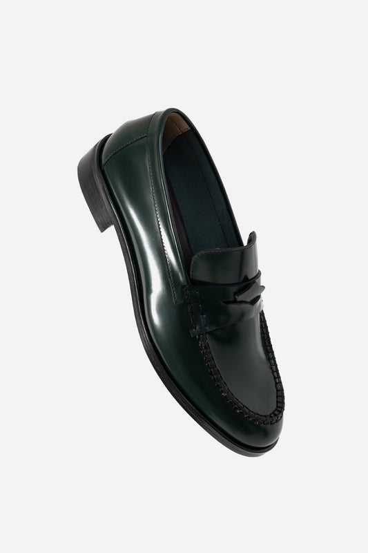 DUCKY dark green loafers KACHOROVSKA