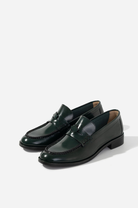 DUCKY dark green loafers KACHOROVSKA