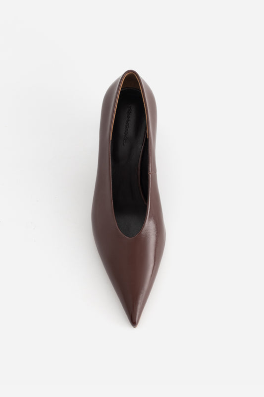 NELLIE BROWN LEATHER PUMPS KACHOROVSKA