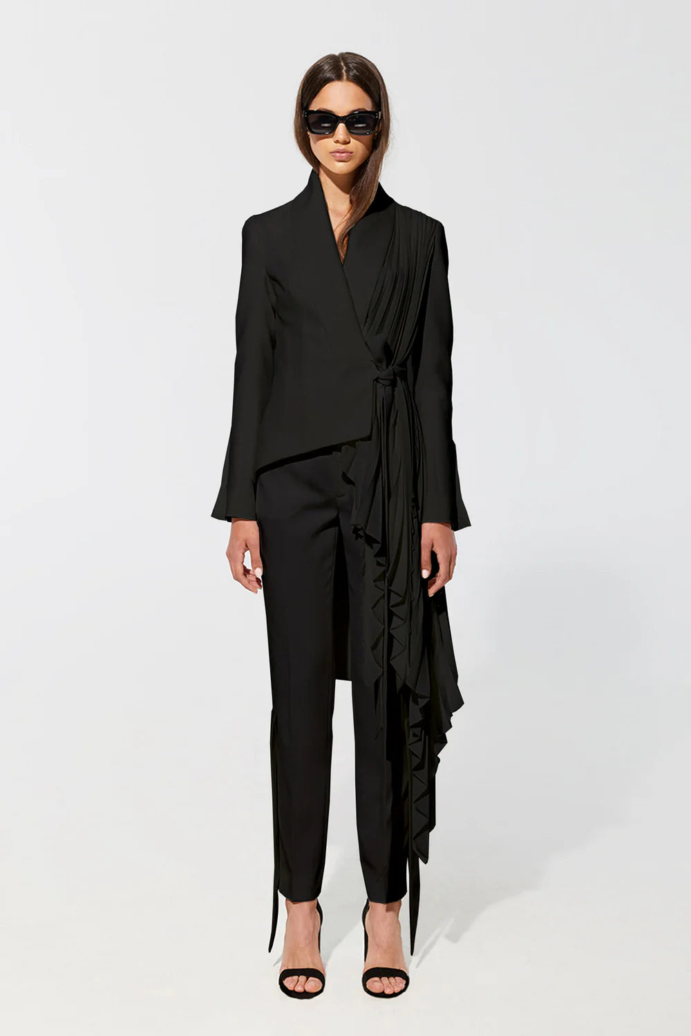 SIGNATURE TUXEDO JACKET WITH SOFT PLEATS VALERY KOVALSKA