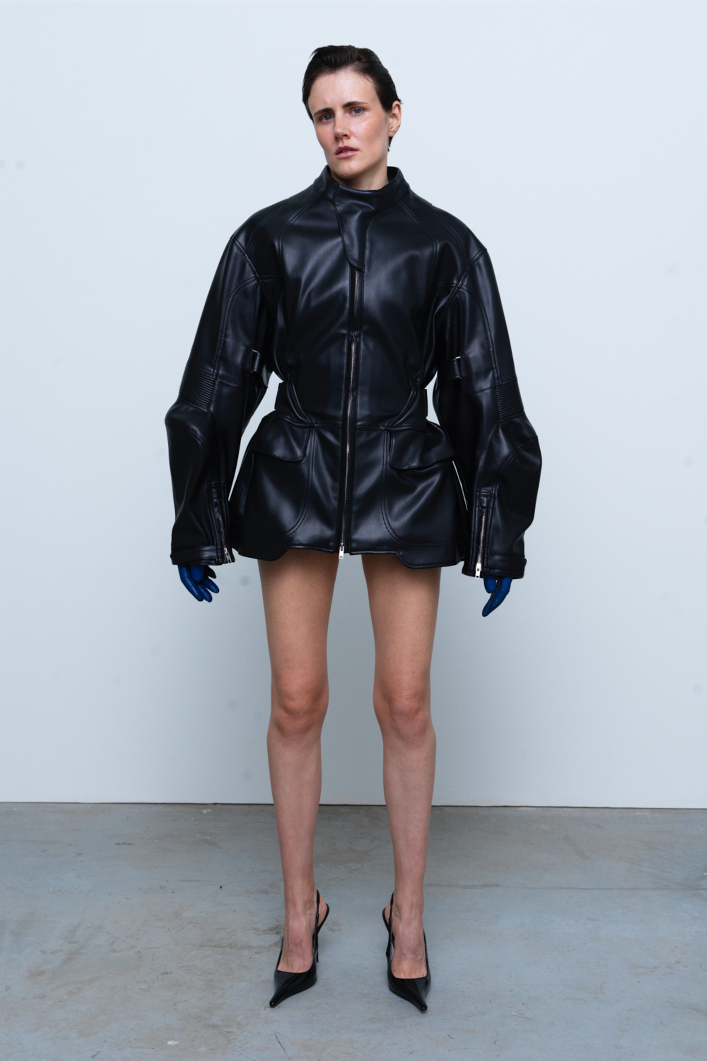JACKET #07 — Sculptural Faux Leather Jacket GUDU
