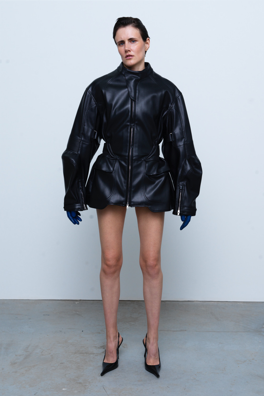 JACKET #07 — Sculptural Faux Leather Jacket GUDU