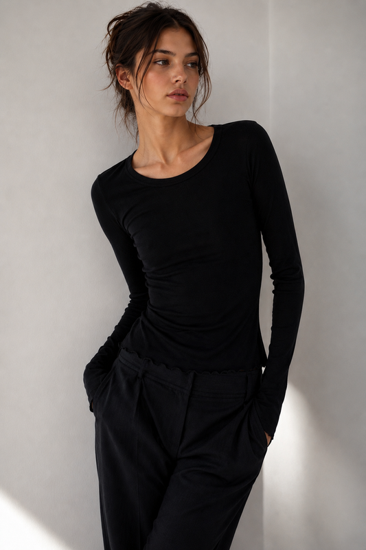 Black Long Sleeve Top RICK OWENS (Pre-Owned)