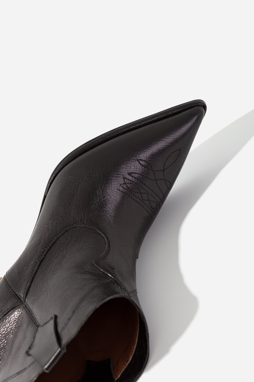 CHERILYN BLACK LEATHER COWBOY BOOTS KACHOROVSKA
