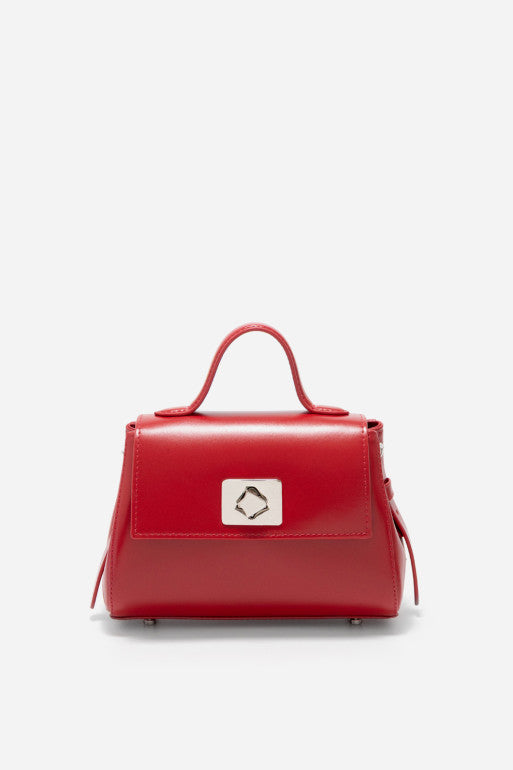 Ernestina 20 Bag In A Tomato Shade /Silver/ Kachorovska