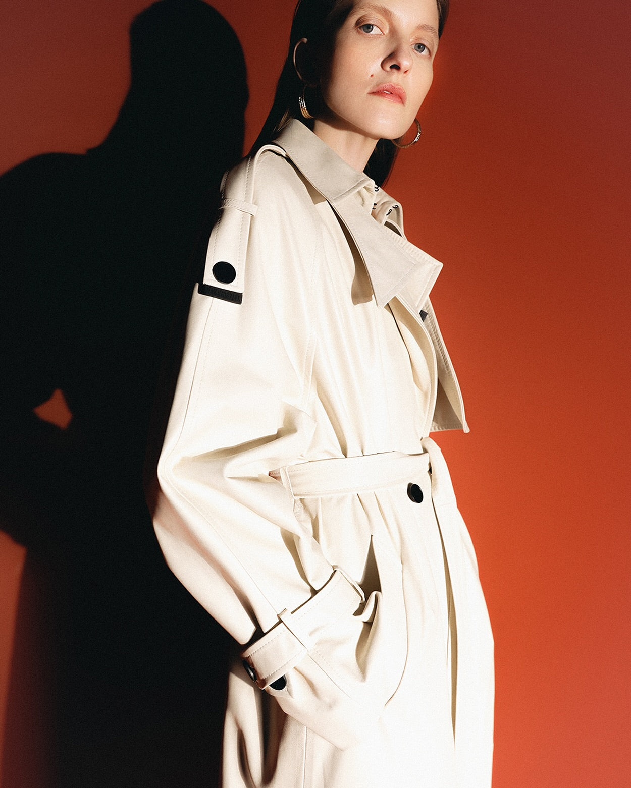 TRENCH LEATHER COAT KATERINA KVIT