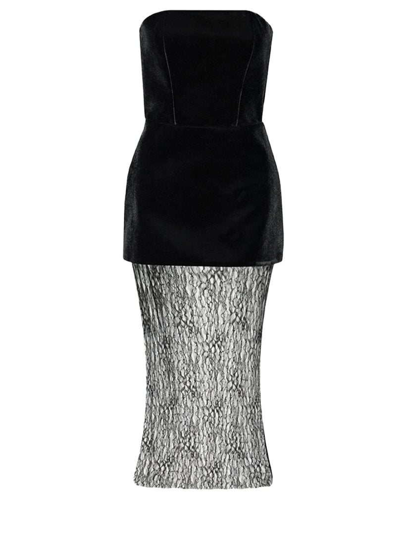 Velvet Lace Midi dress