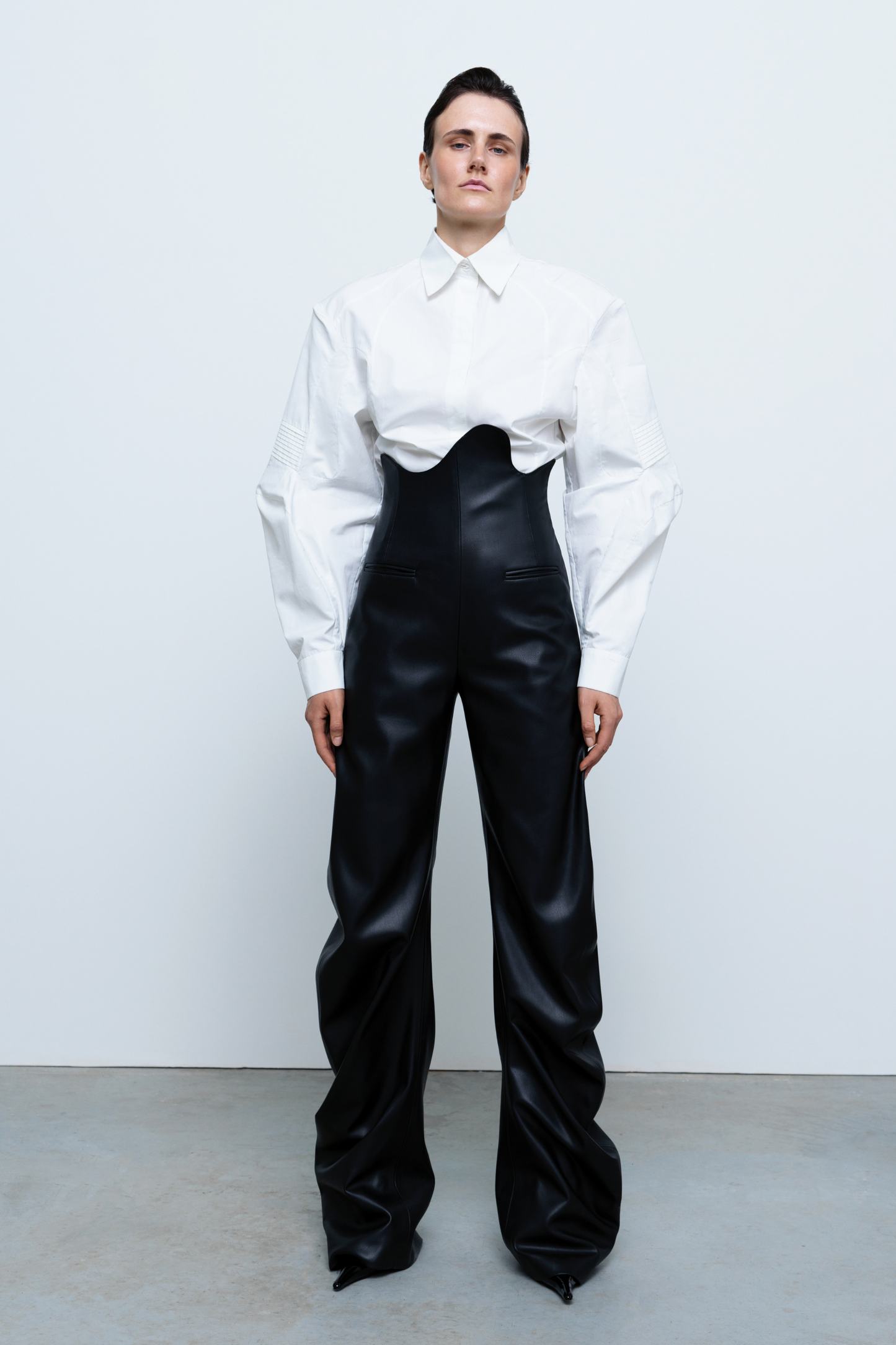 TOP #09 — Volume-Sleeve Cotton Shirt GUDU