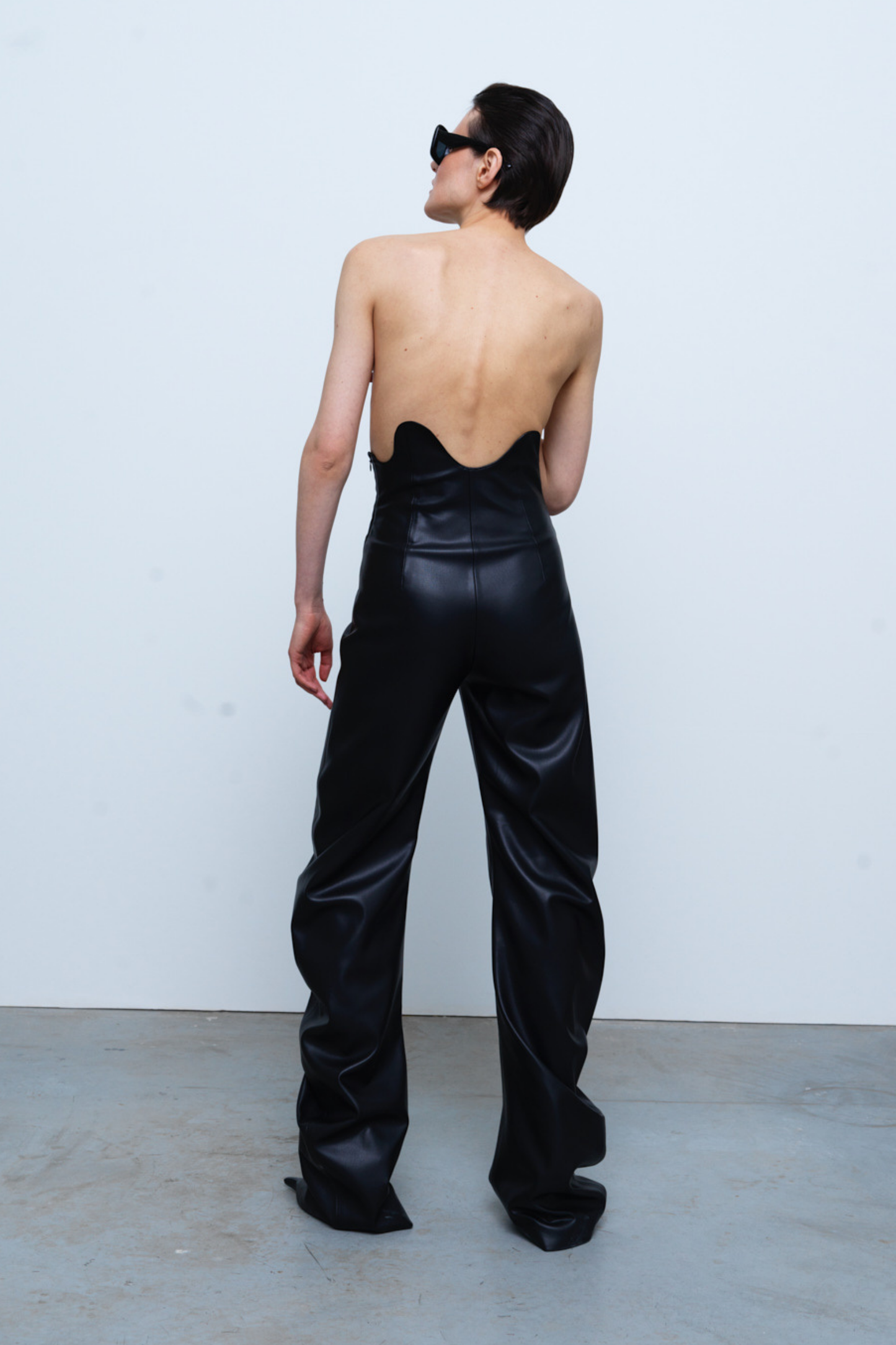 TROUSERS #01 — High Waist Faux Leather Trousers GUDU
