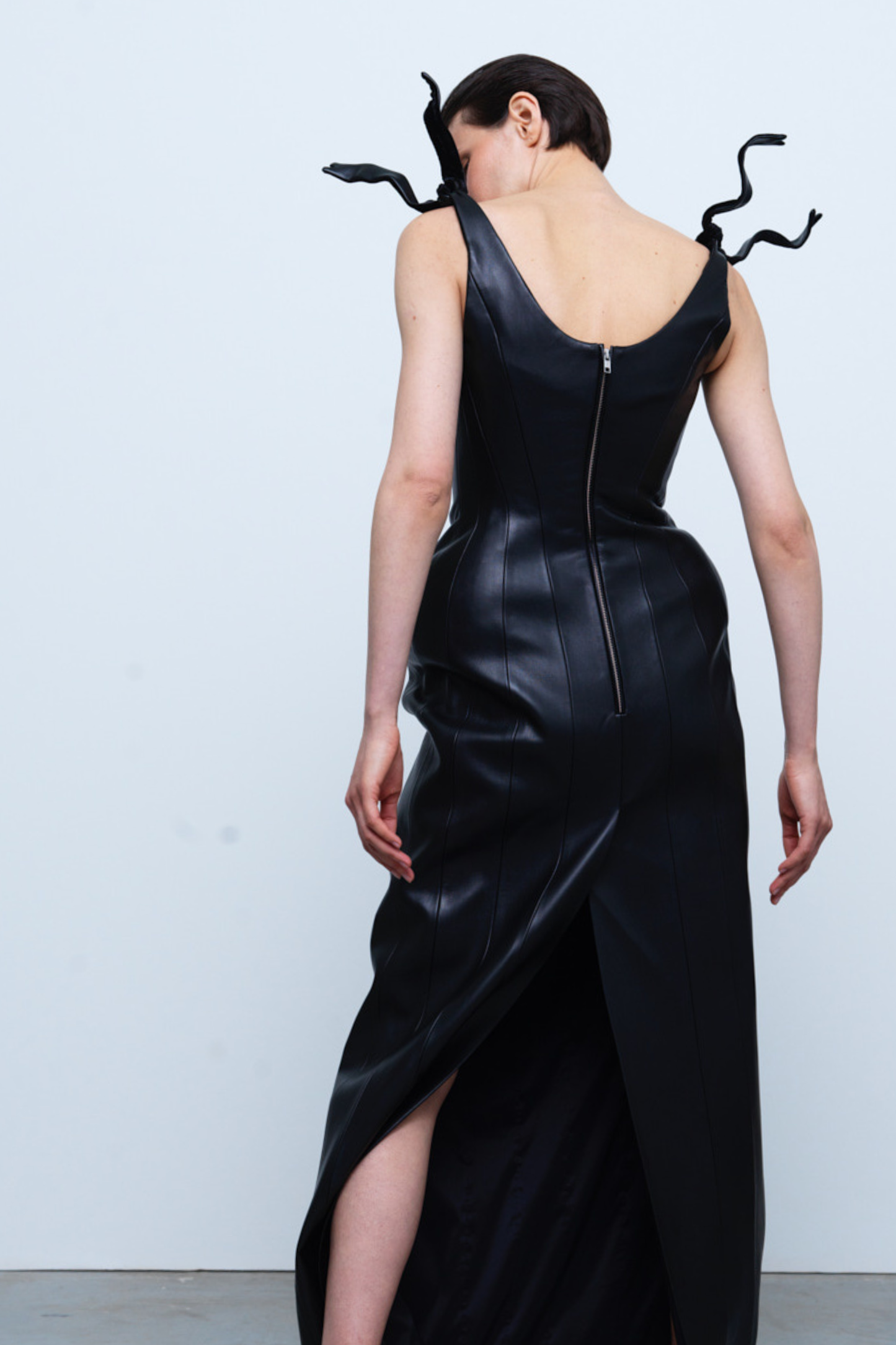 DRESS #01 — Sculptural Corset Hourglass Maxi Dress GUDU