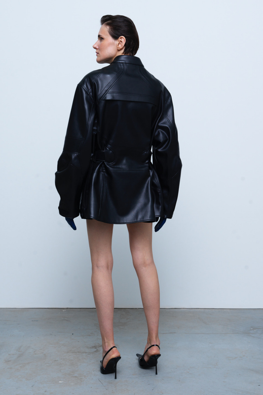 JACKET #07 — Sculptural Faux Leather Jacket GUDU