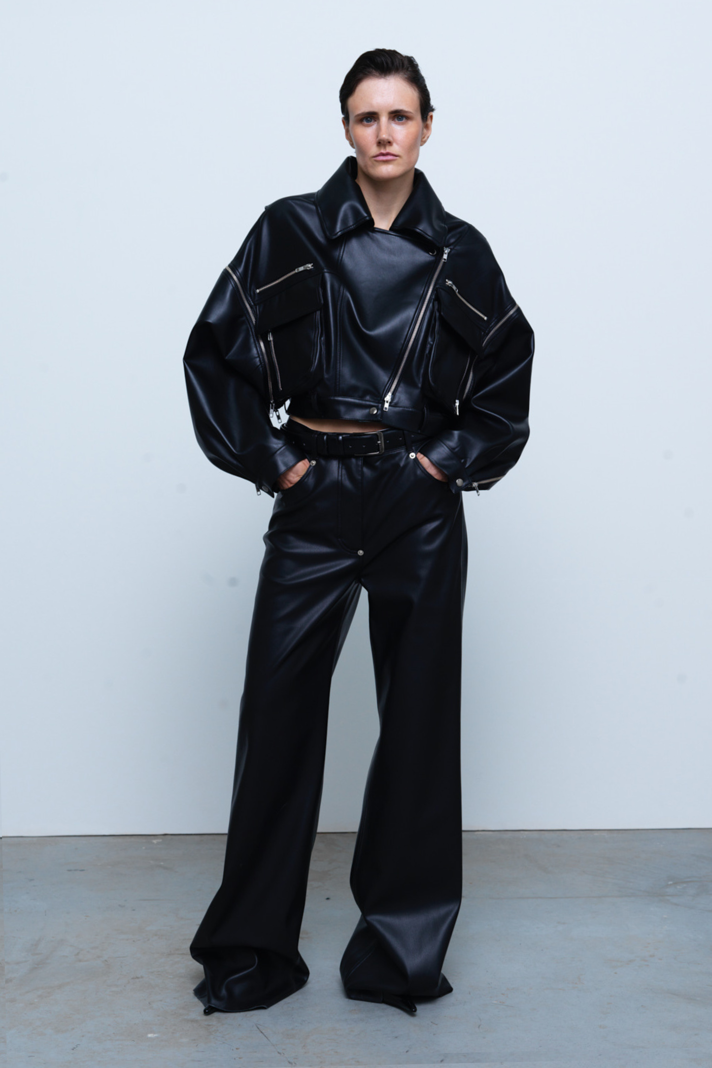 JACKET #09 — Convertible Faux Leather Jacket GUDU