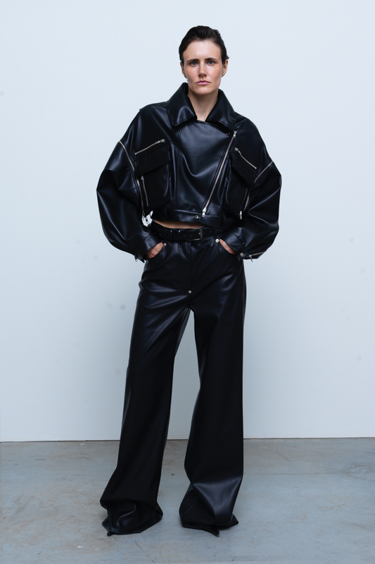 JACKET #09 — Convertible Faux Leather Jacket GUDU